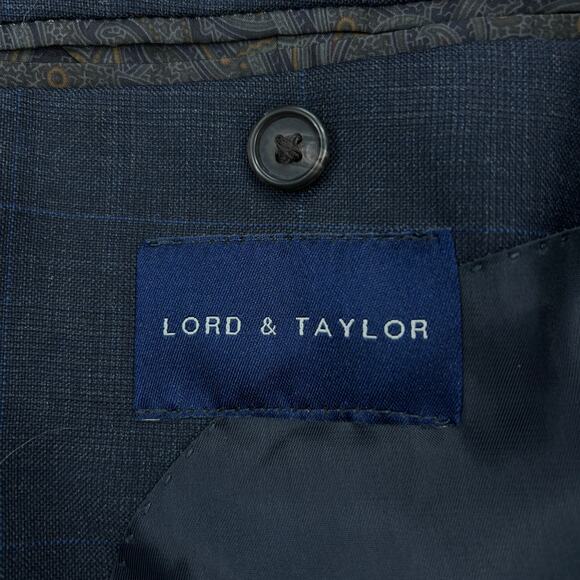 Ralph Lauren LRL Mens Size 40R Sport Coat Blazer Jacket Charcoal Blue Windowpane - Picture 10 of 15